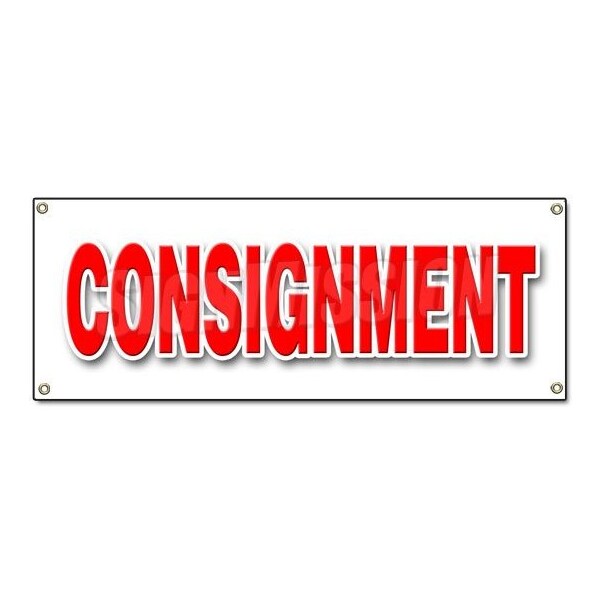 CONSIGNMENT BANNER SIGN second hand name brands clothes furniture store